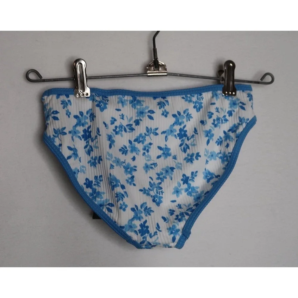 Abercrombie & Fitch Girls White‎ Floral Print Bikini Bottom Sz 7/8 Beach NWT
